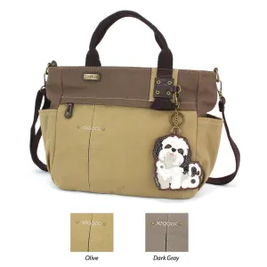 Multi Pocket Tote - Shih Tzu White