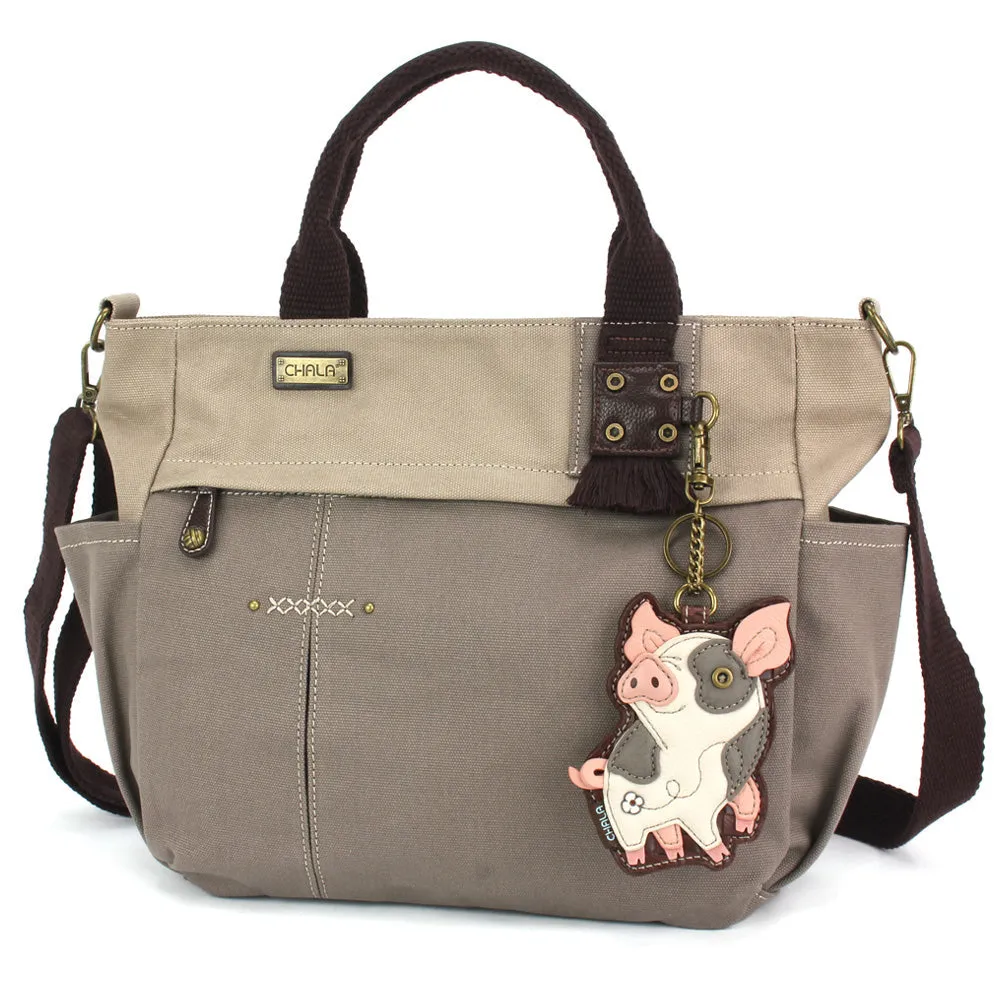 Multi Pocket Tote - Spotted Pig Pink