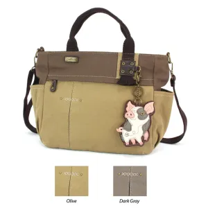 Multi Pocket Tote - Spotted Pig Pink