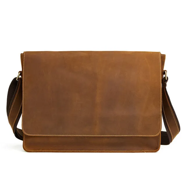 Nesitu Vintage Brown  Cow Leather Bags