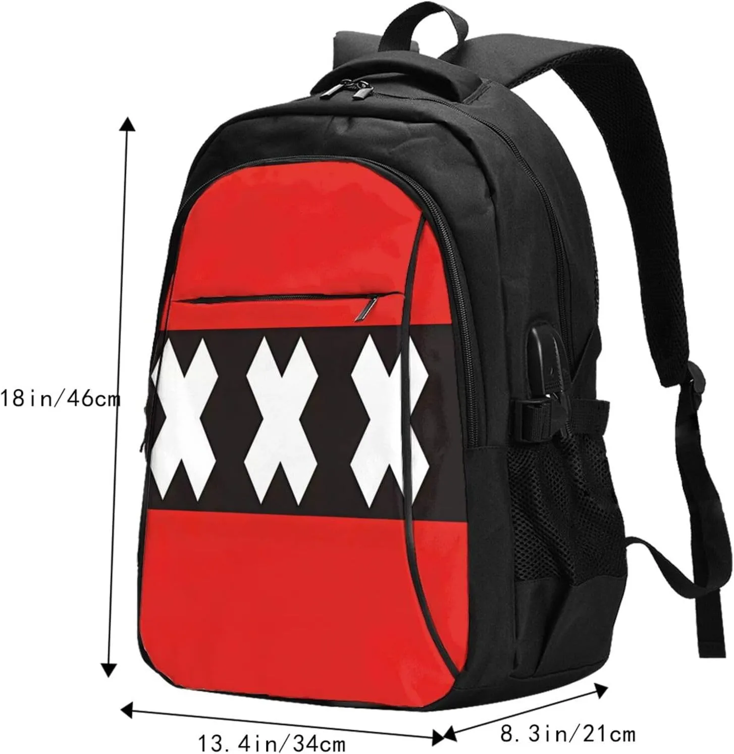 Netherlands Holland Flag Travel Backpacks Casual Backpack Large Capacity Laptop Rucksack Luggage Daypacks with USB Charging Port Multi-Pockets Bags for Hiking