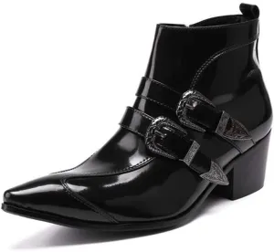 NEW Ankle Boots For Men Zip Pointed Boots for Men Club Business Show Holiday Office For Party Pure Leather The First Layer Of Cowhide