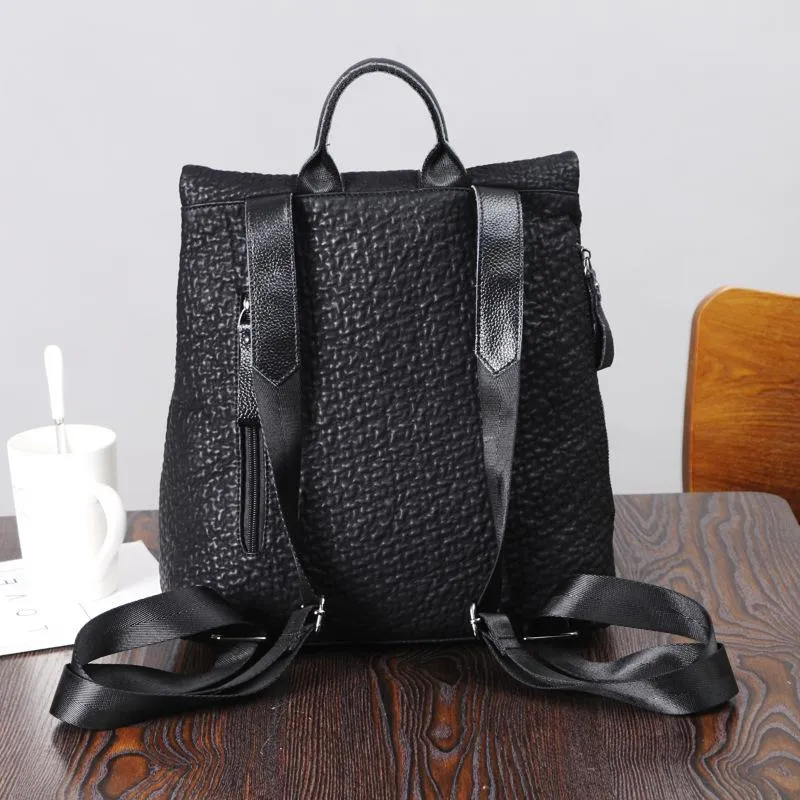 New Diamond Leather Women Anti Theft Backpack