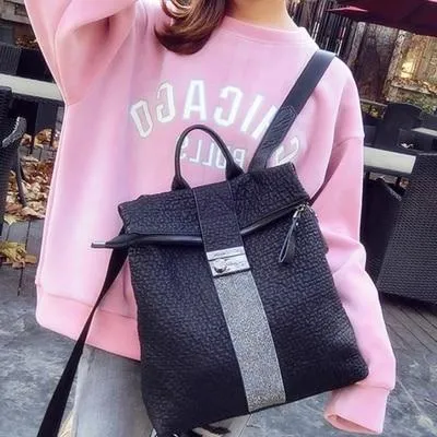 New Diamond Leather Women Anti Theft Backpack