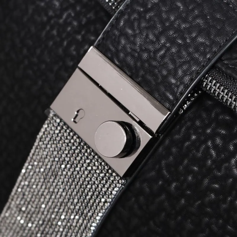 New Diamond Leather Women Anti Theft Backpack