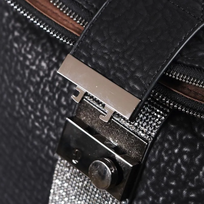 New Diamond Leather Women Anti Theft Backpack