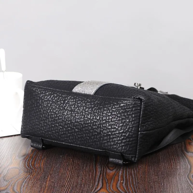 New Diamond Leather Women Anti Theft Backpack