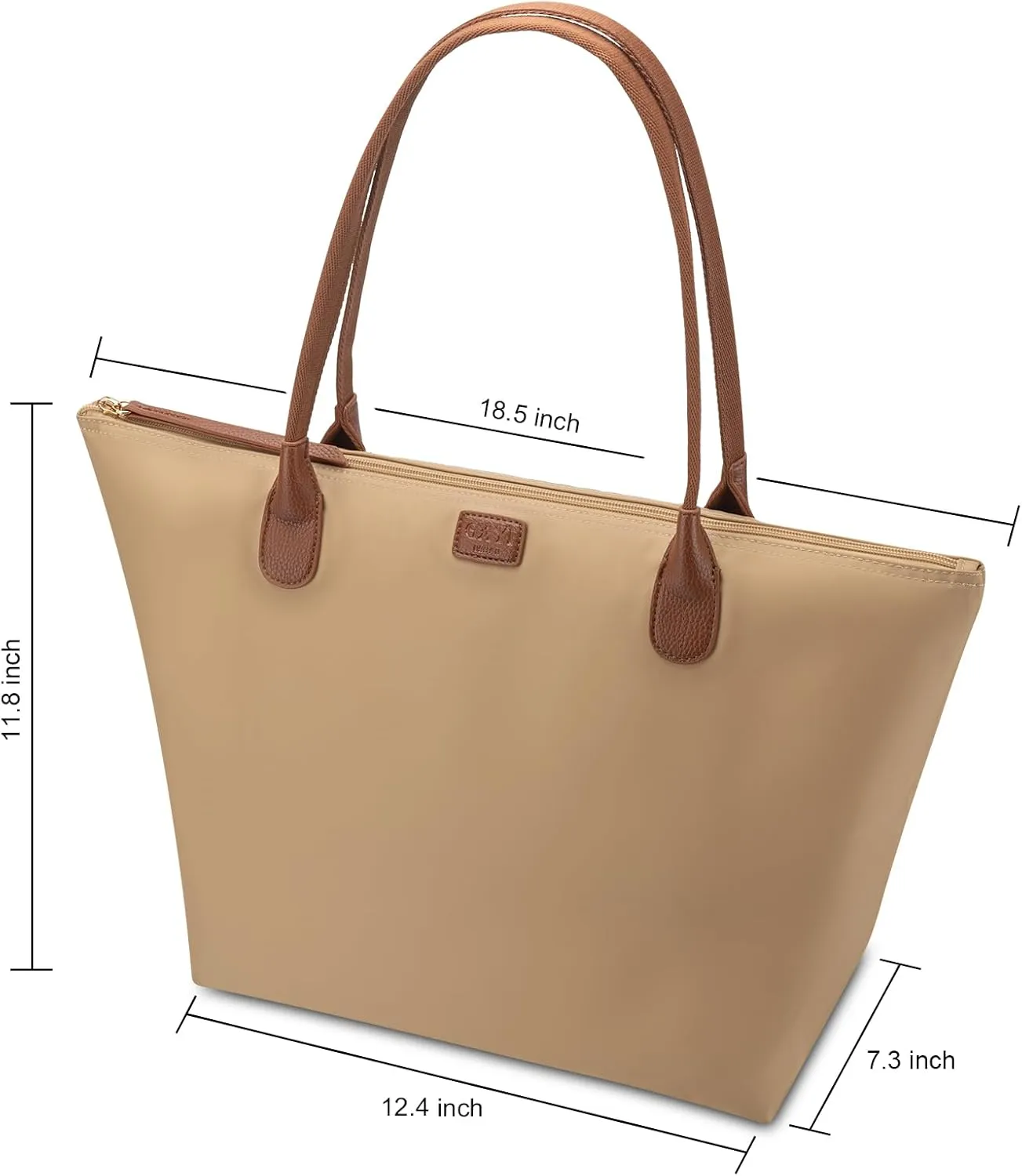 Nylon Tote Bag for Women, Large Foldable Weekend Hobo Purses for Women, Shoulder Tote Handbags with Zipper