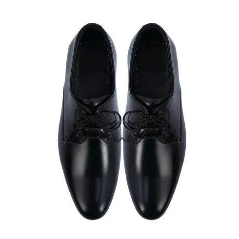 Obeeze Handmade Black Leather Casual Oxfords