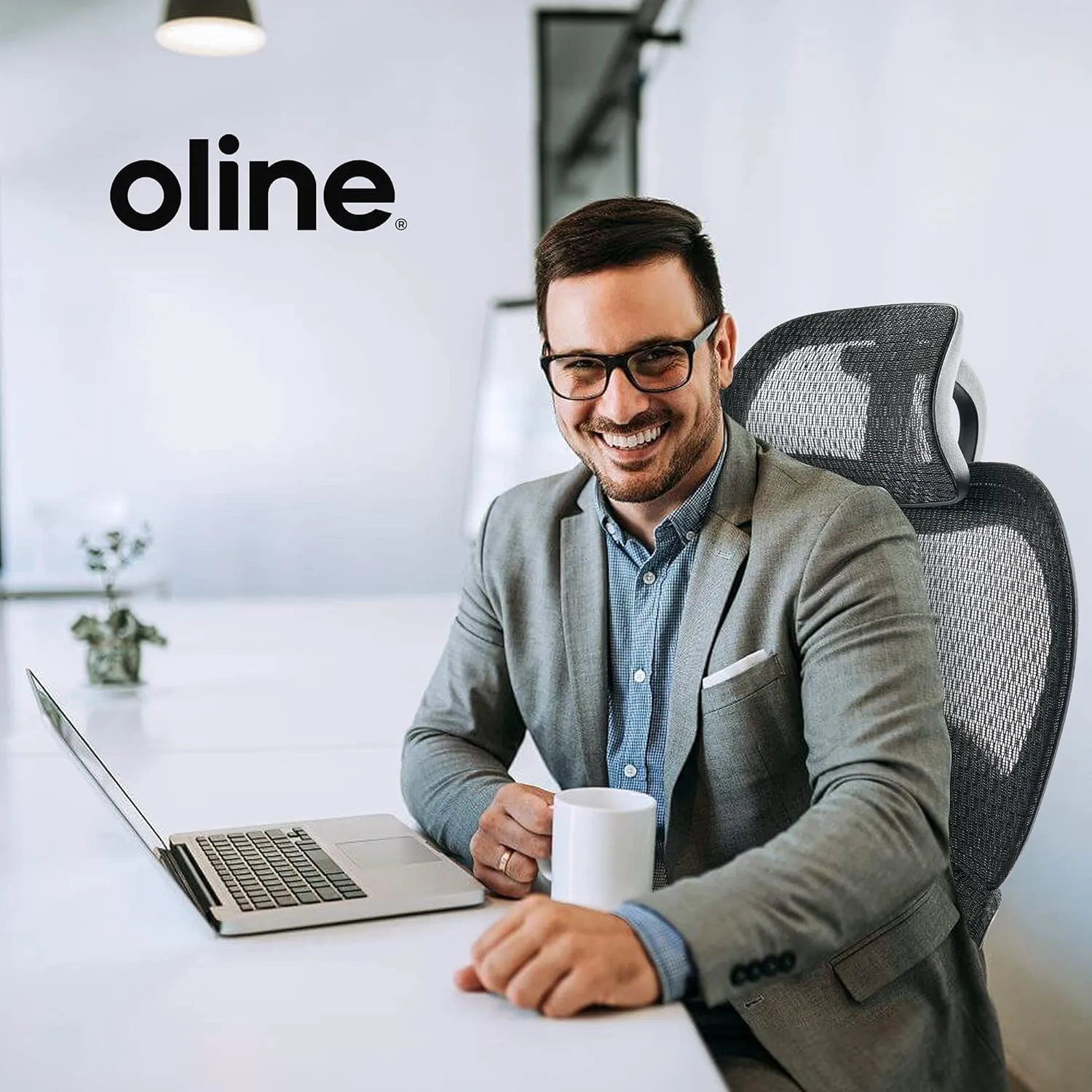Oline ErgoPro Ergonomic Office Chair, Rolling Desk Chair with 4D Adjustable Armrest, 3D Lumbar Support, Blade Wheels, Mesh Computer Gaming Executive Swivel Chairs Chair (Black)