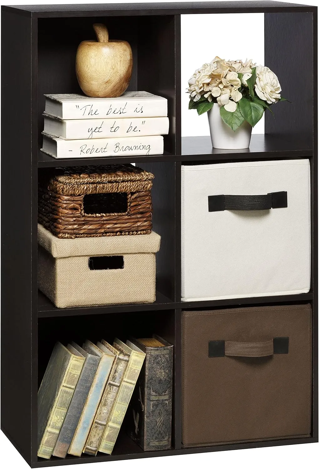 OneSpace 50-612ES 6-Cube Organizer, Espresso