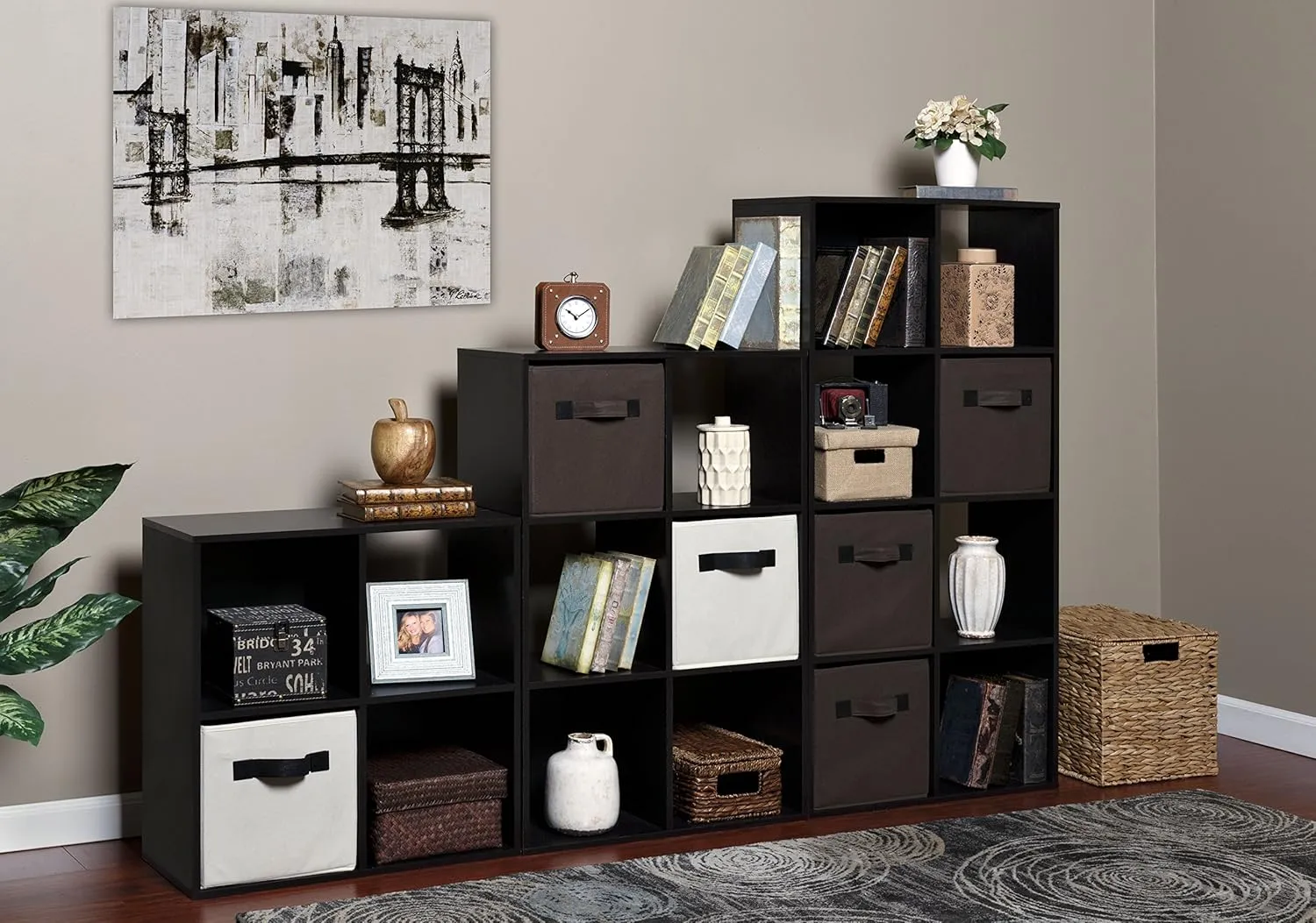 OneSpace 50-612ES 6-Cube Organizer, Espresso