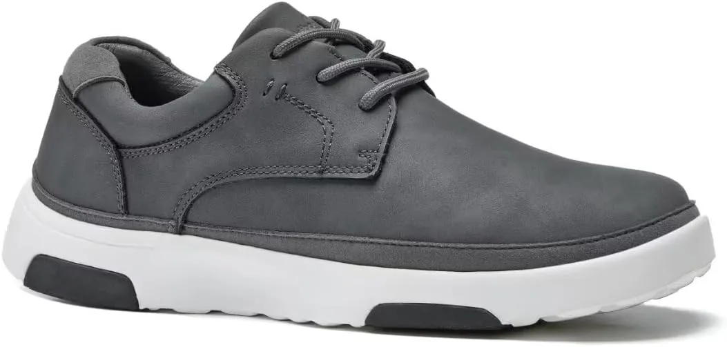 OrthoComfoot Men's Orthopedic Leather Dress Walking Shoes: Comfortable Arch Support Fashion Sneakers for Plantar Fasciitis, Orthotic Causal Business Shoes for Heel Foot Pain Relief