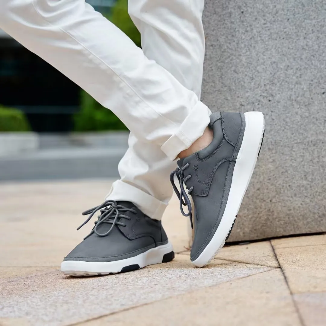 OrthoComfoot Men's Orthopedic Leather Dress Walking Shoes: Comfortable Arch Support Fashion Sneakers for Plantar Fasciitis, Orthotic Causal Business Shoes for Heel Foot Pain Relief
