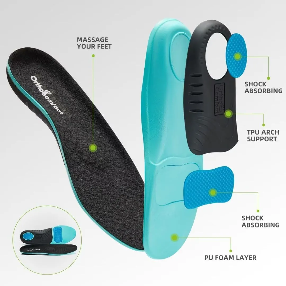 OrthoComfoot Men's Orthopedic Leather Dress Walking Shoes: Comfortable Arch Support Fashion Sneakers for Plantar Fasciitis, Orthotic Causal Business Shoes for Heel Foot Pain Relief