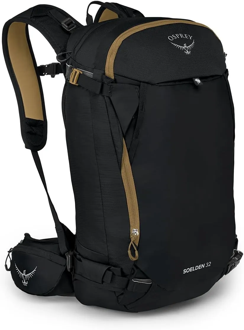 Osprey Soelden 32L Men's Ski and Snowboard Backpack, Black