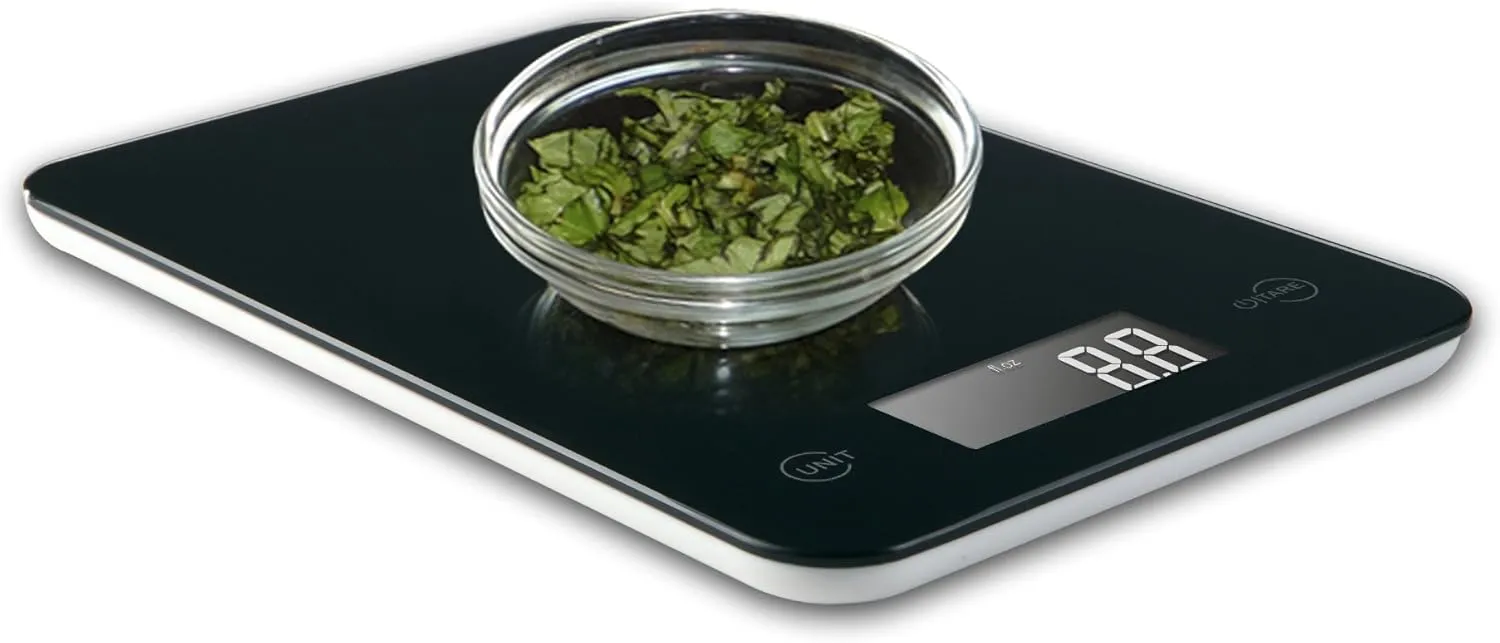 Ozeri Touch Professional Digital Kitchen Scale (12 lbs Edition), Tempered Glass in Elegant Black