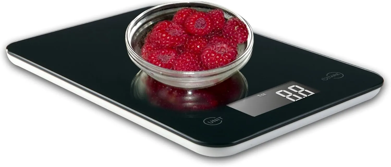 Ozeri Touch Professional Digital Kitchen Scale (12 lbs Edition), Tempered Glass in Elegant Black