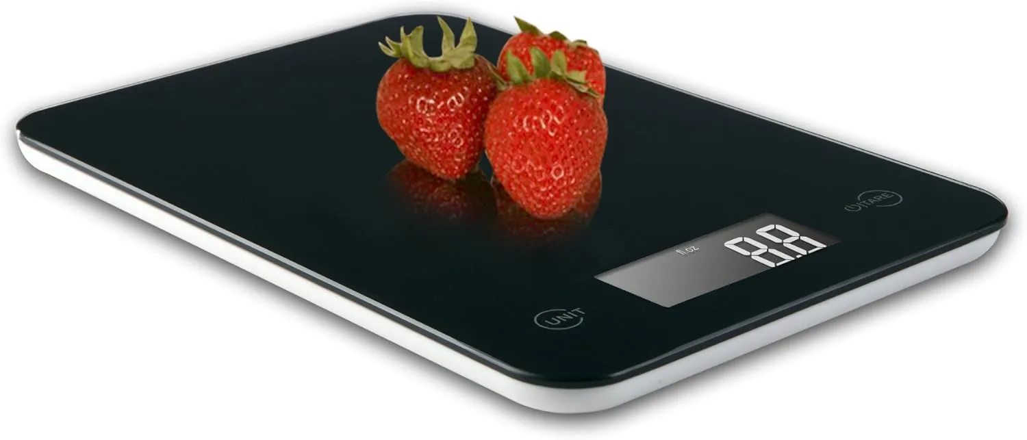 Ozeri Touch Professional Digital Kitchen Scale (12 lbs Edition), Tempered Glass in Elegant Black