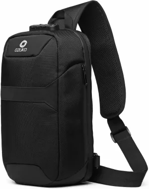 OZUKO Anti Theft crossbody Sling Bag for Men, Waterproof Chest Daypack with USB Charging Port & Adjustable Strap for Daily