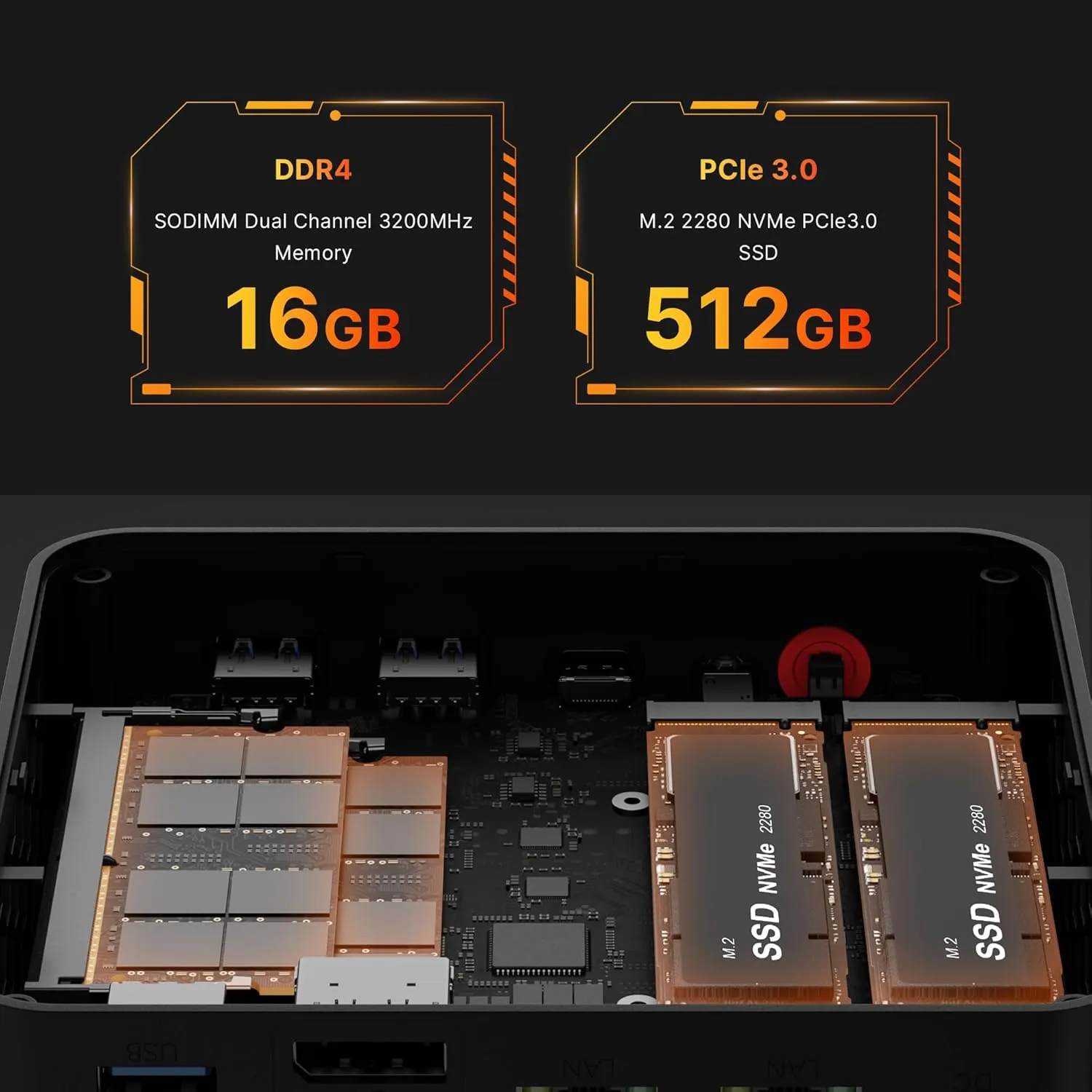 P4 Dual LAN Mini PC Ryzen 7 5700U 16GB DDR4 RAM 512GB SSD, 11 Pro Deskyop Computers, Triple 4K Displays, Support PS3 Emulator, WiFi 6E, BT5.2