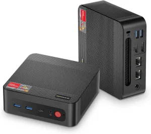 P4 Dual LAN Mini PC Ryzen 7 5700U 16GB DDR4 RAM 512GB SSD, 11 Pro Deskyop Computers, Triple 4K Displays, Support PS3 Emulator, WiFi 6E, BT5.2