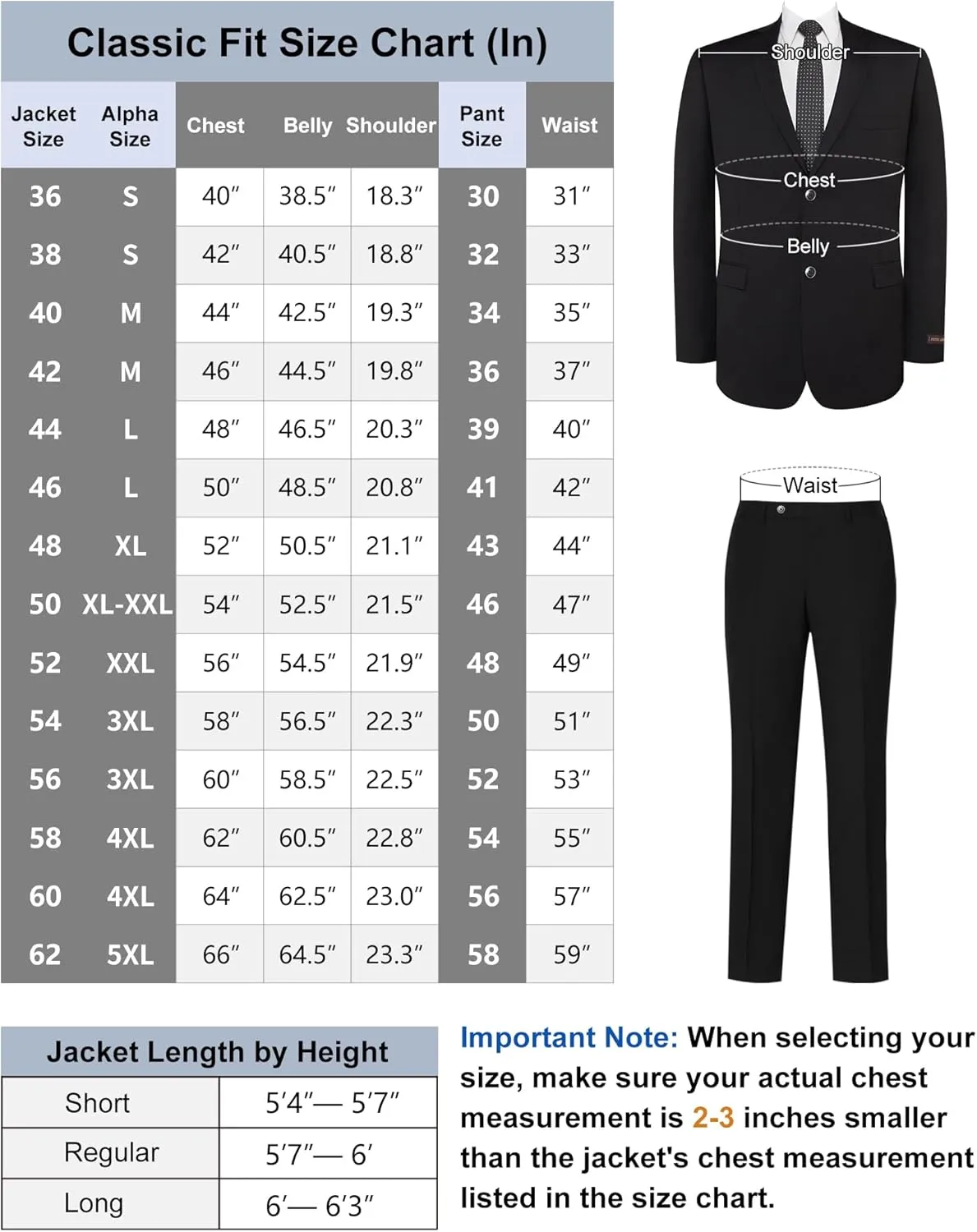 P&L Men's Suit 2 Piece Classic Fit Suits for Men Premium Business Suit Jacket & Pleated Pants Set for Wedding Prom