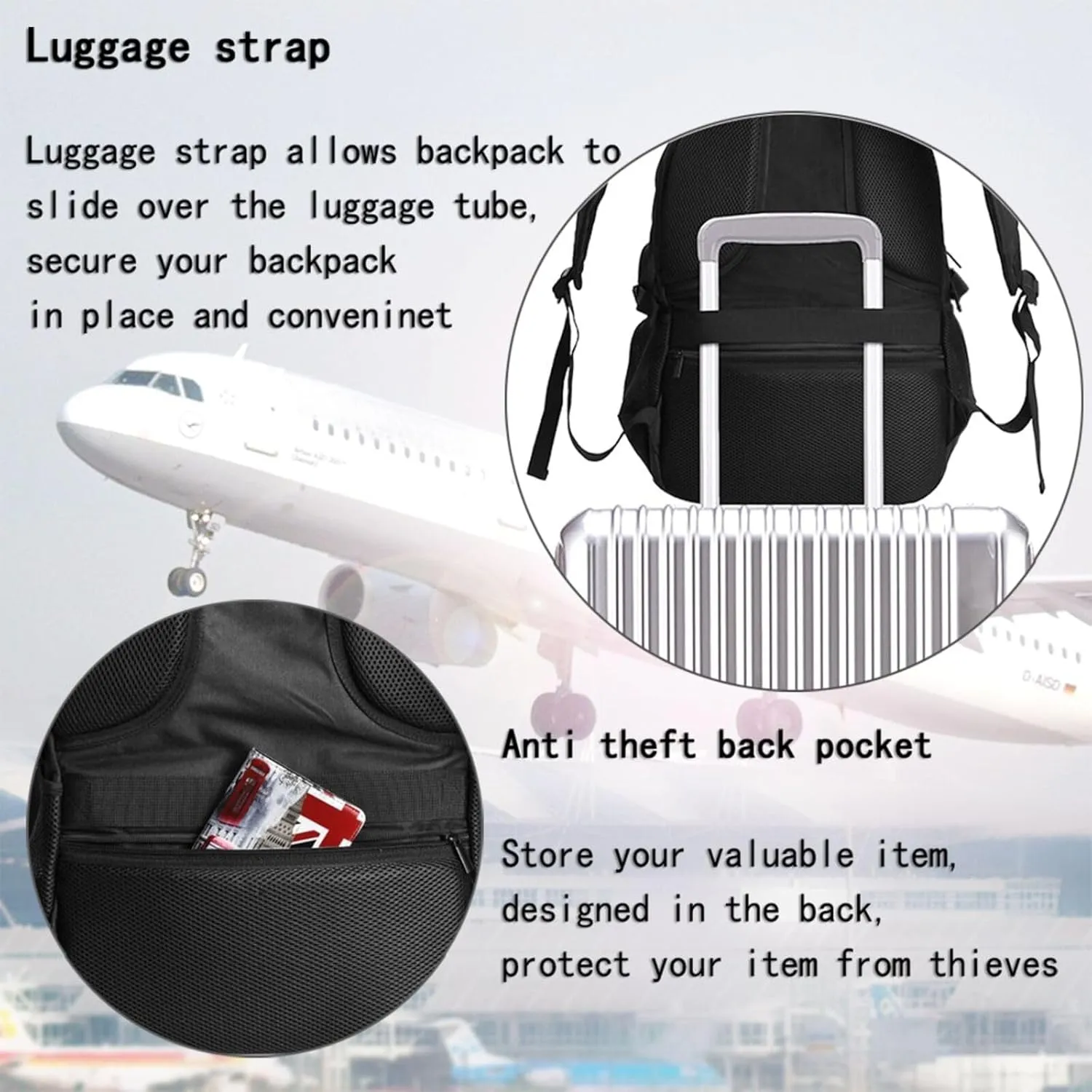 Panama Flag Casual Travel Backpacks Hiking Camping Backpack Large Outdoor Sport Daypack Laptop Rucksack Climbing Working Bags with USB Port