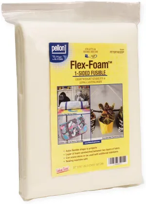 Pellon FF78F16020P Flex-Foam 1-Sided Fusible Stabilizer, 20" x 60" , White