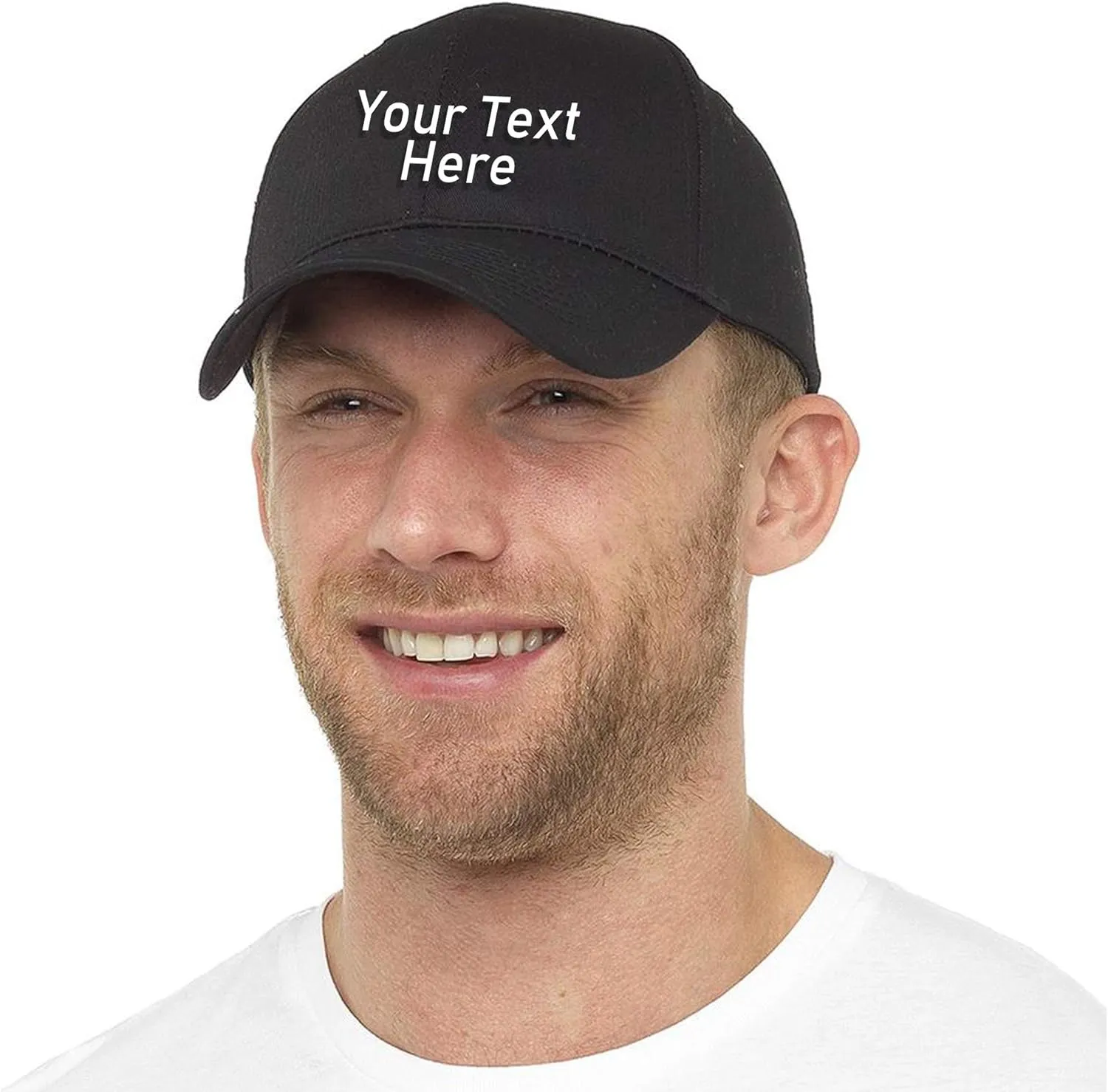 Personalized Embroidery Custom Personalized Cap Your Text here 6 Panel Structured Embroidered Classic