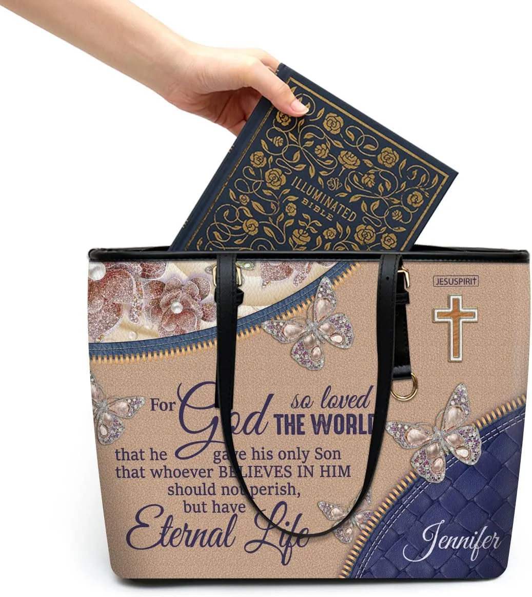 Personalized Leather Tote Bags For Women - Christmas Gifts For Women - Christian Gifts