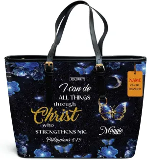 Personalized Leather Tote Bags For Women - Christmas Gifts For Women - Christian Gifts