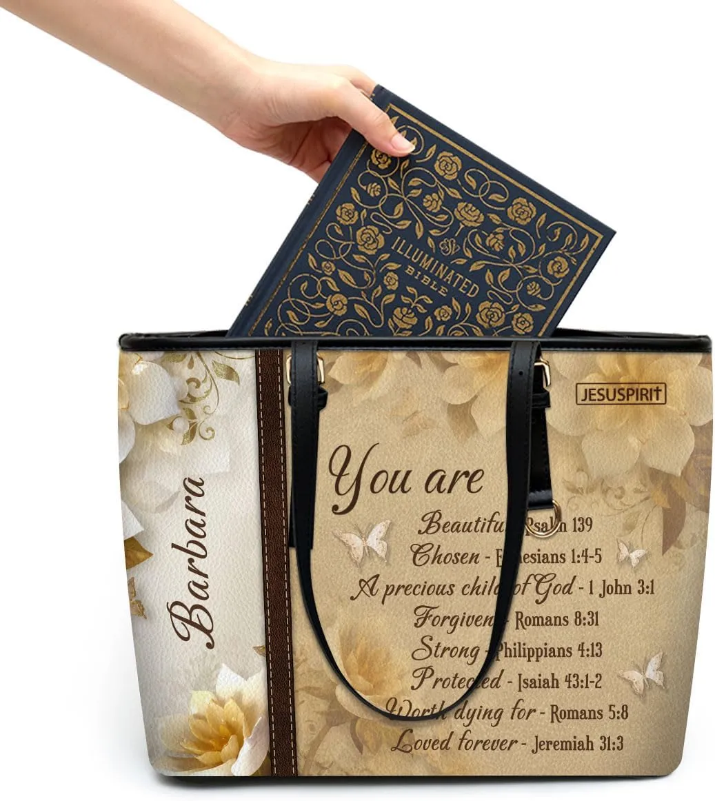 Personalized Leather Tote Bags For Women - Christmas Gifts For Women - Christian Gifts