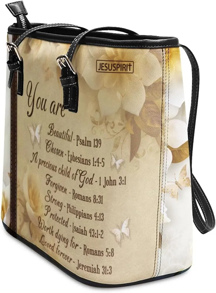 Personalized Leather Tote Bags For Women - Christmas Gifts For Women - Christian Gifts