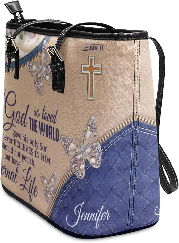Personalized Leather Tote Bags For Women - Christmas Gifts For Women - Christian Gifts