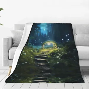 PHAYAH Arch Bridge in Deep Forest Pattern Ultra-Soft Micro Blanket 80"X60" Flannel Blankets for Couch Sofa Bed Living Room Office Lunch Break