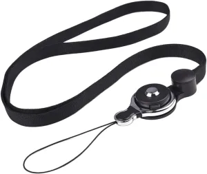 Phone Hanging Neck Strap Durable Lost Lanyard for Mobile Phones Stylish Black Long Rope for Easy Carrying for Cameras Handbags and More