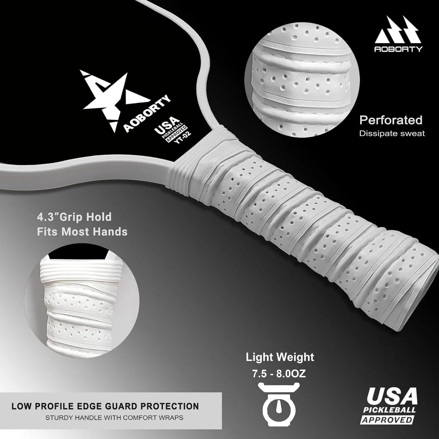 Pickleball Paddles 4 Pack - USAPA Light Graphite Premium Rackets Fiber Face & Polymer Honeycomb Core Pickleball Set with 6 Outdoor Indoor Balls Including Portable Carry Bag
