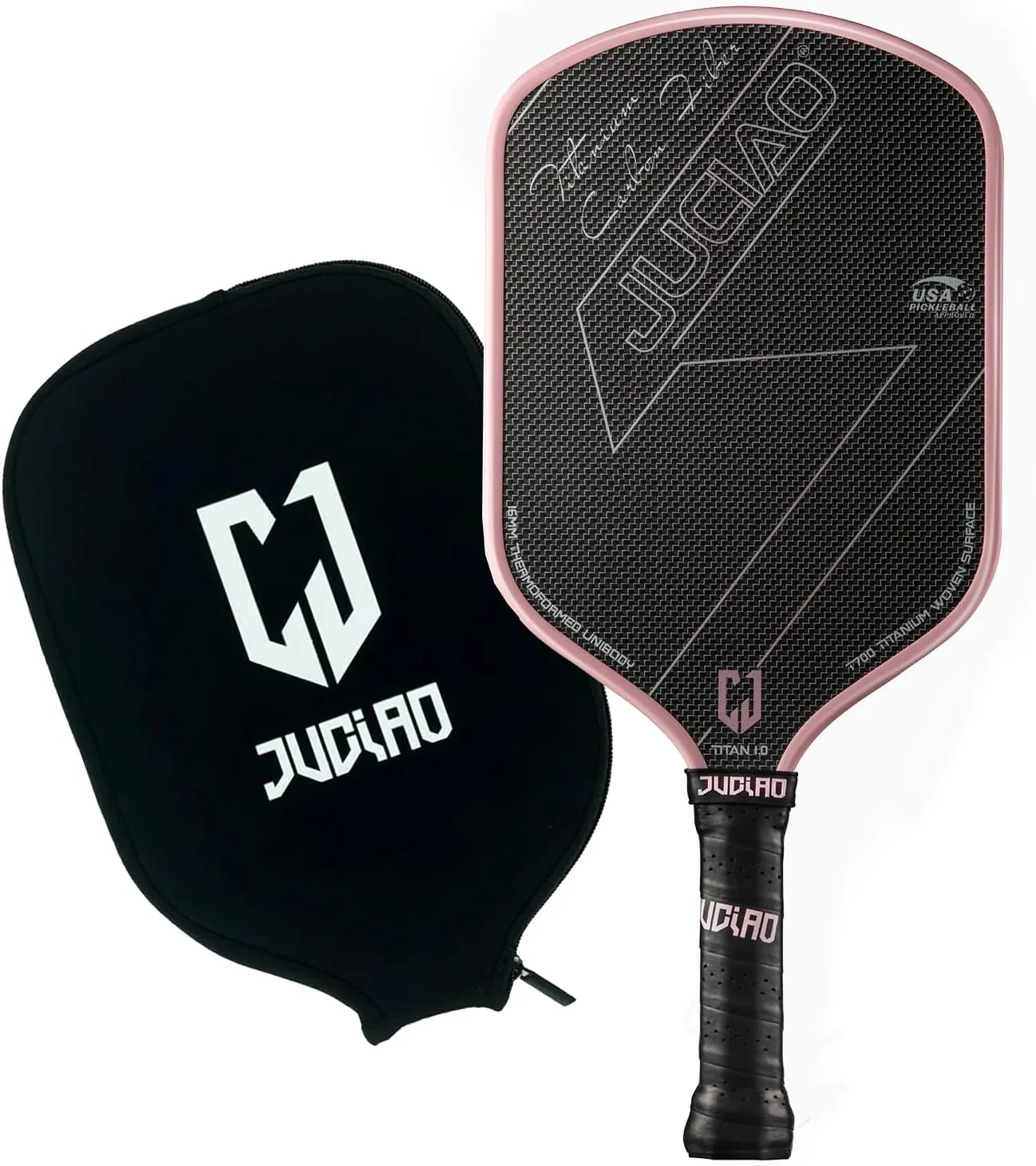 Pickleball Paddles T700 Titanium Carbon Fiber Pickleball Racket USAPA Approved Major Pickleball Rackets Thermoformed Unibody Pickleball Paddle with 16MM Honeycomb Core