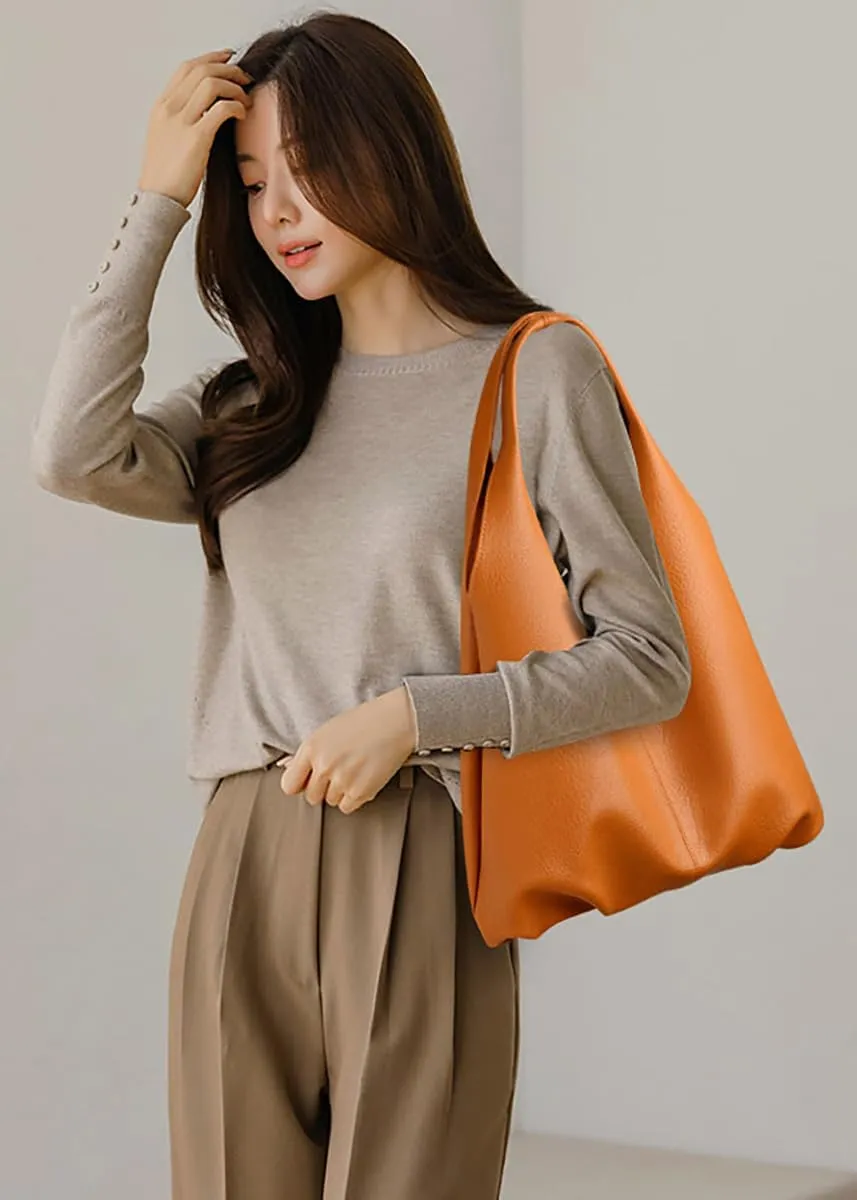 Pocadri Soft Vegan Leather Shoulder Bag for Women Fashion Purse Large Dumpling Totes Handbag 2pcs Set Top Handle Satchel