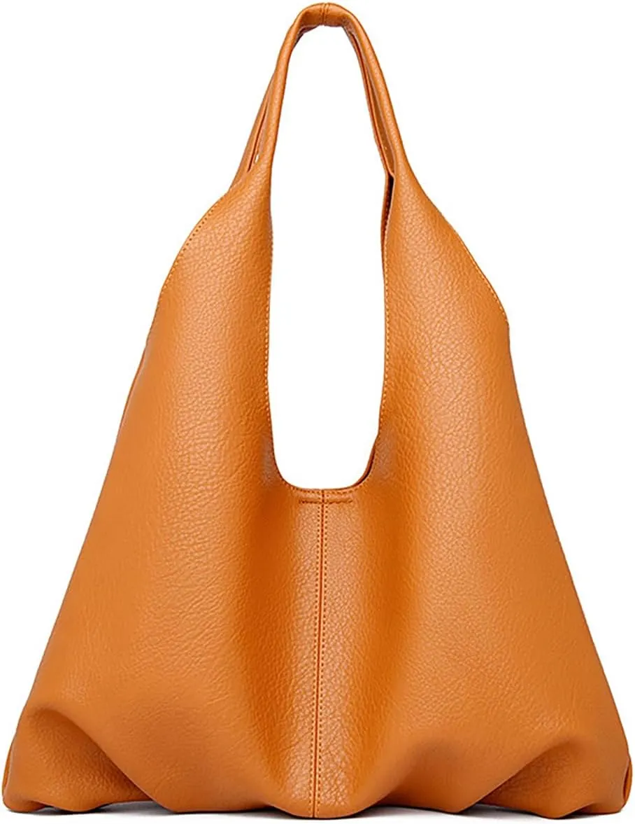 Pocadri Soft Vegan Leather Shoulder Bag for Women Fashion Purse Large Dumpling Totes Handbag 2pcs Set Top Handle Satchel