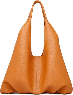 Pocadri Soft Vegan Leather Shoulder Bag for Women Fashion Purse Large Dumpling Totes Handbag 2pcs Set Top Handle Satchel