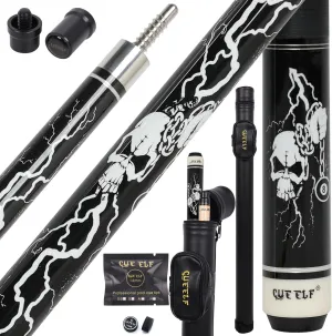 Pool Cue Stick Skull Professional Pool Stick Low Deflection Shaft 13mm Black Tip Hardwood Canadian Maple Billiard Cue