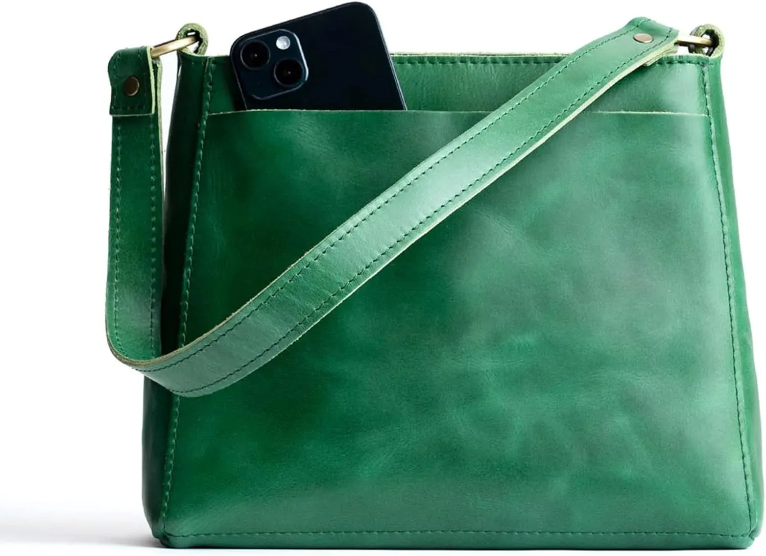 Portland Leather Goods Triangle Shoulder Bag for Women – Handmade from the Finest Full-Grain Hides