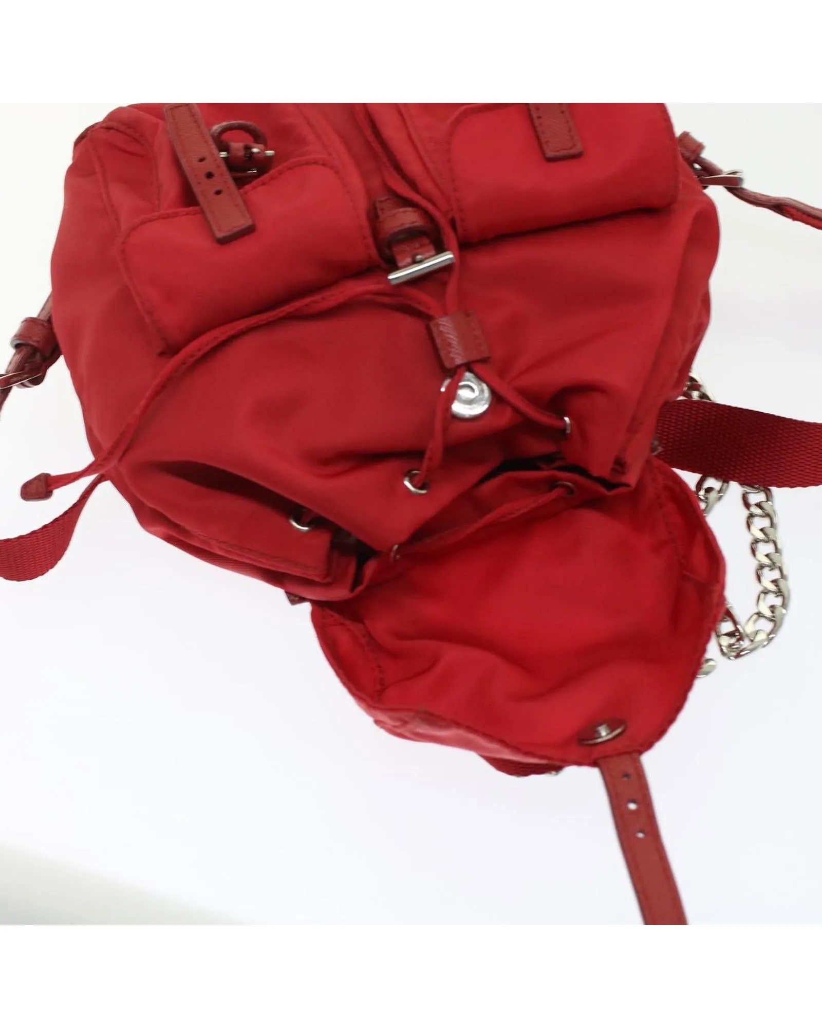 Prada Mini Backpack Red Nylon