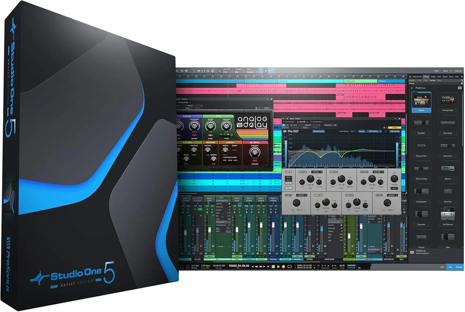 PreSonus Studio 1824c 18x20, 192 kHz, USB Audio Interface with Studio One Artist and Ableton Live Lite DAW Recording Software