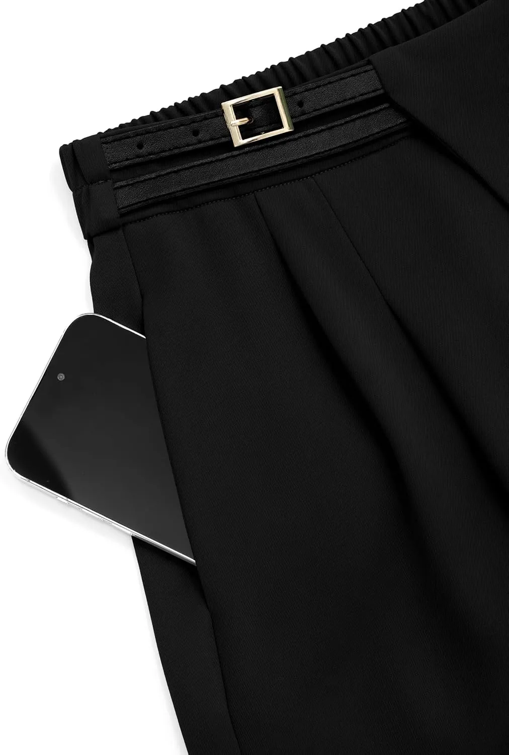 PRETTYGARDEN Women's Wide Leg Dressy Pants High Waisted Fashion Business Casual Work Office Trousers Palazzo Pant