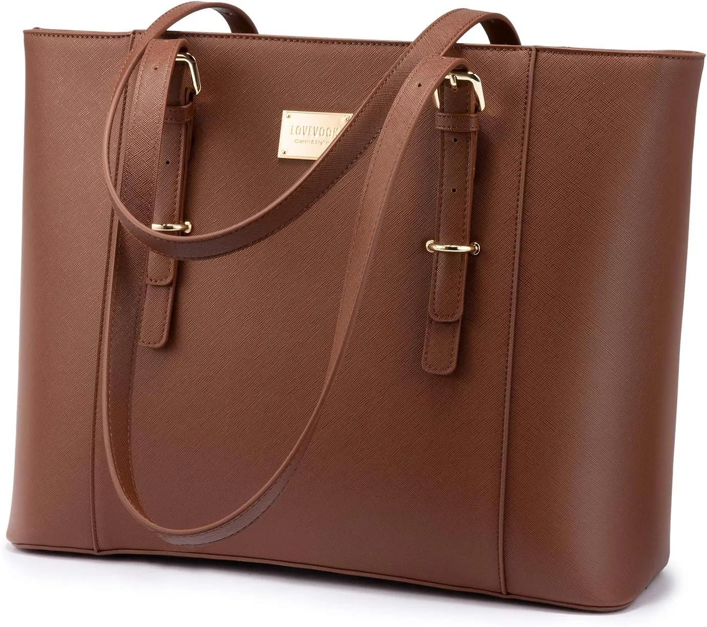 Professional Laptop Purse Tote Bag with Padded Compartment Fits Up to 15.6 Inch Computer, N°1-Coffee