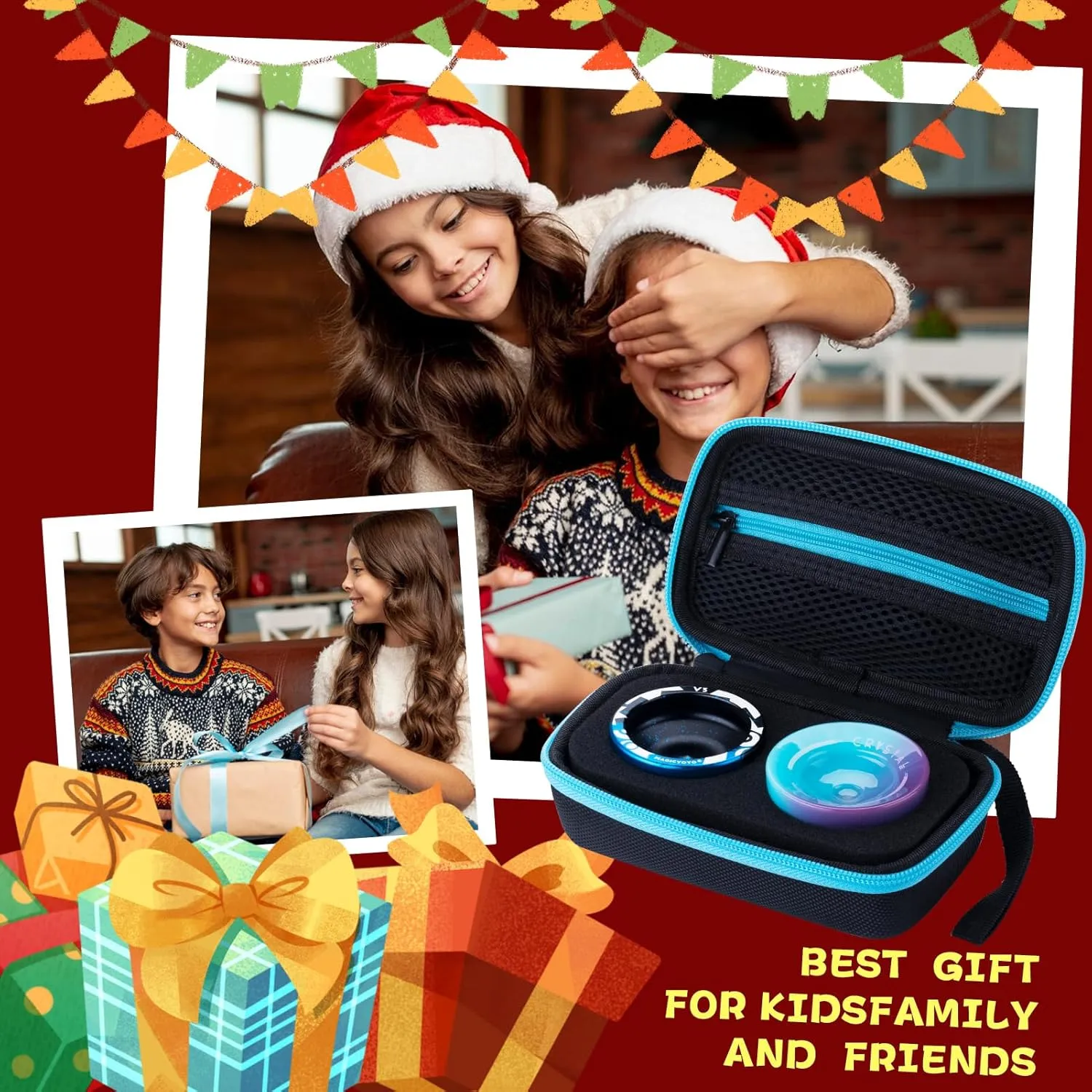 Professional Responsive Yoyo for Kids Beginners, Dual Purpose Yo-Yo for Adults Advanced   Extra Unresponsive Yoyo Bearing   12 Yo Yo Strings Storage Bag (K2 Blue Purple   V3 Black Blue)