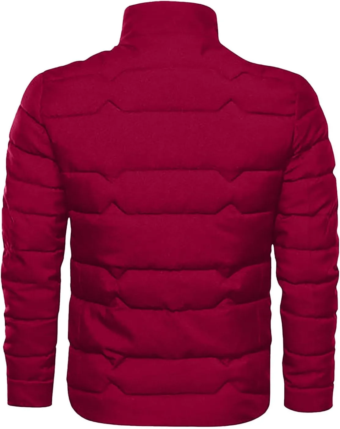 Puffer Jacket for Men Winter Warm Lightweight Coat Full Zip Water Repellent Windproof Insulated Hiking Travel Jacket